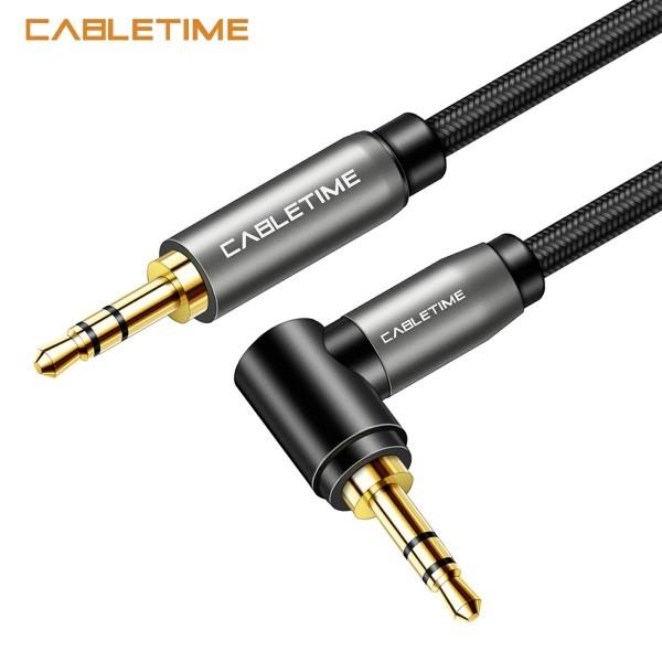 CAVO CABLETIME 3.5MM JACK M TO M 90° AUX SPACE GREY 1M