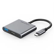 HUB CABLETIME 3IN1 DA USB-C A HDMI+USB3.0+USB-C 0.15M