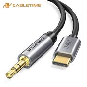 CAVO CABLETIME DA USB-C A AUDIO 3.5MM AUX BLACK 1M