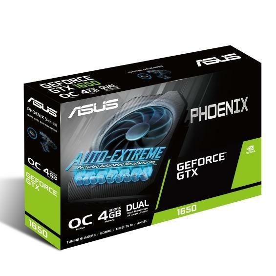 VGA ASUS PHOENIX GTX1650 O4G P 4GB GDDR6 HDMI DVI DP