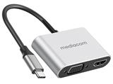 ADATTATORE MEDIACOM DA USB-C MASCHIO A VGA E HDMI FEMMINA ALLUMI