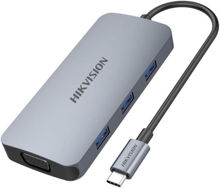 HUB HIKVISION DA USB-C 3.0 AD HDMI + VGA + 4*USB + CARD READER