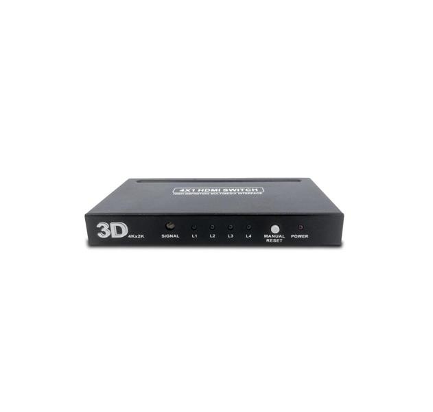 HDMI SWITCH MACH POWER V1.4 FHD 4*IN/1*OUT 3D 4K*2K +TELECOMANDO