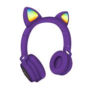 TECHMADE FUNNY CUFFIE SENZA FILO LED MIC E TASTI FUNZ.PURPLE