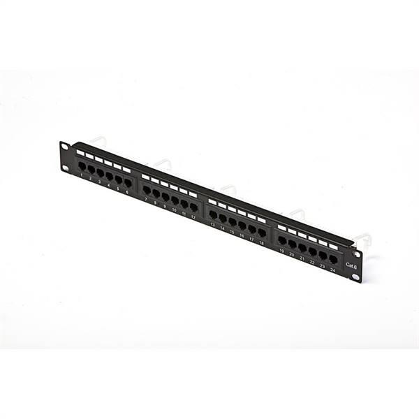 PATCH PANEL MACH POWER UTP CAT6A 24PORTE RJ45 PER RACK 19 BLACK