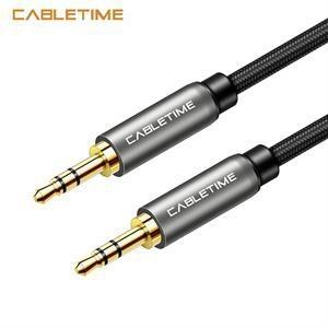 CAVO CABLETIME 3.5MM JACK M TO M AUX NYLON BRAIDED GREY 1M