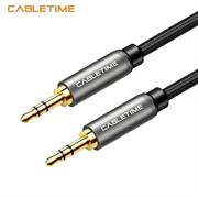 CAVO CABLETIME 3.5MM JACK M TO M AUX NYLON BRAIDED GREY 1,8M