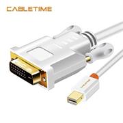 CAVO CABLETIME DA MINI GP A DVI 1080P GOLD PLATED WHITE 1.8M