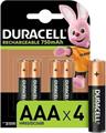 DURACELL RECHARGEABLE HR3/DX2400 AAA 750MAH