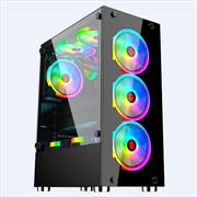 CASE GAMING MACH POWER 4*FAN ARGB 3*USB GLASS FRONT & PANEL