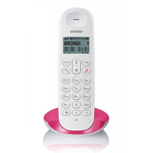 TELEFONO CORDLESS BRONDI LOTUS BIANCO/MAGENTA 10279093