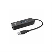 ADATTATORE MACH POWER USB AM LAN 1000MBPS + HUB 3*USB3 CAVO 20CM