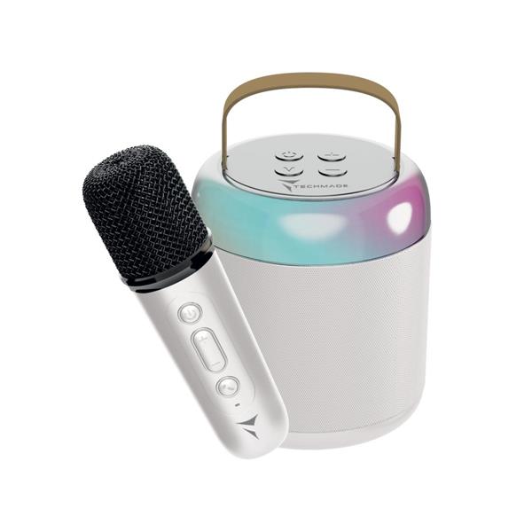 TECHMADE KARAOKE SPEAKER BIANCO + MICROFONO