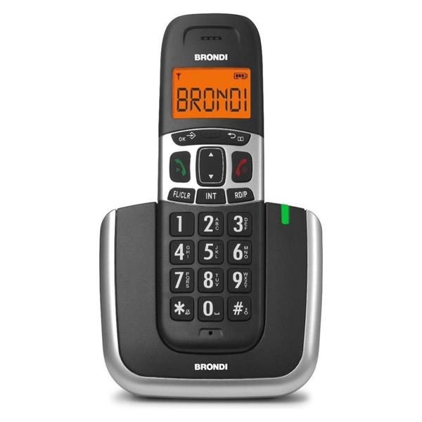 TELEFONO CORDLESS BRONDI BRAVO PLATIUM SENIOR BLACK/SILVER VIVAV