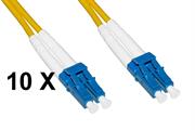 LINK CONF.10 CAVI FIBRA OTTICA LC A LC SM DUP OS2 G2MM 9/125 1MT