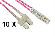 LINK CONF.10 CAVI FIBRA OTTICA LC A SC MM DUP OM4 G2MM 50/125 2M