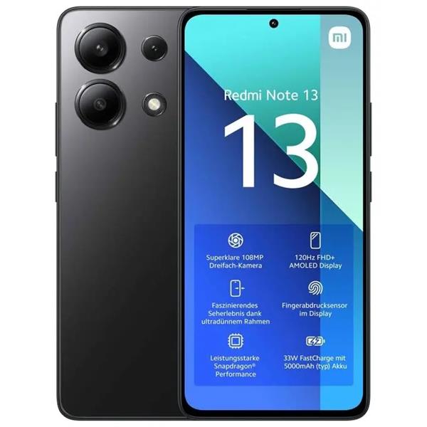 SMARTPHONE XIAOMI REDMI NOTE 13 8+256GB DUAL SIM MIDNIGHT BLACK