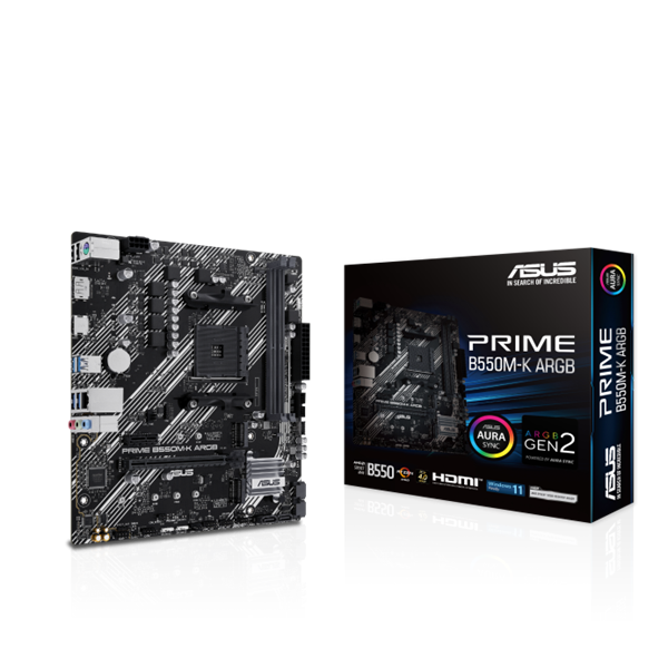 MB ASUS PRIME B550M-K SKT AM4 DDR4 DP HDMI M.2 AURA SYNC