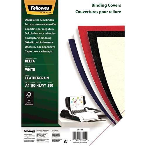 COPERTINA FELLOWES A4 230GR DELTA BIANCO