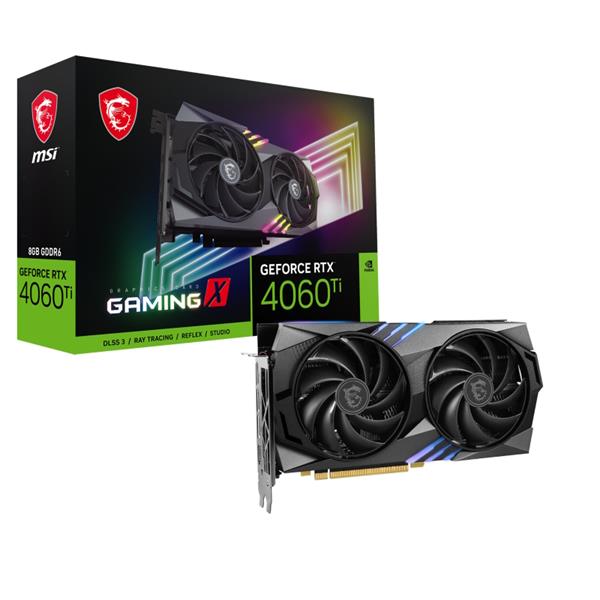 VGA MSI GAMING X RTX 4060 TI 8GB GDDR6 3*DP HDMI