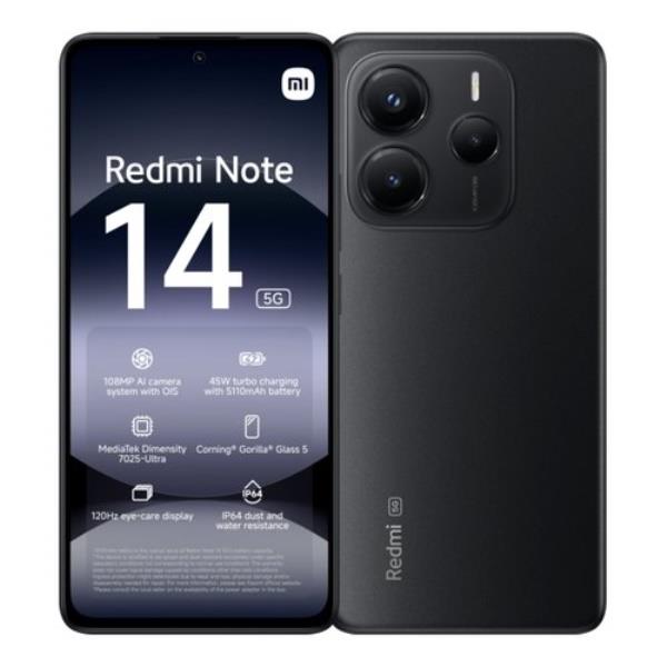 SMARTPHONE XIAOMI REDMI NOTE 14 5G 8+256GB DS BLACK