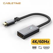 ADATTATORE CABLETIME DA MINI DP A HDMI HDTV 4K60HZ 1080P 0,15M