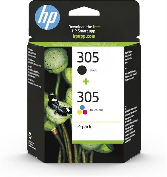 HP COMBO PACK INK N.305 BLACK + TRICROMIA