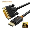 CAVO CABLETIME DA DP A DVI 1080P GOLD PLATED BLACK 3M