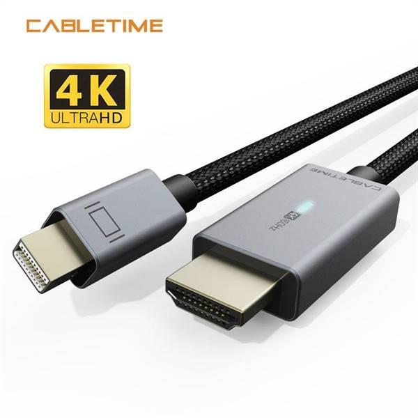 CAVO CABLETIME DA MINI DP A HDMI 4K30HZ LED BLACK 1.8M