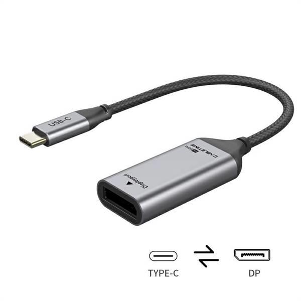 CAVO CABLETIME DA USB-C A DP 4K60HZ COXIAL ADAPTER GREY 0.2M