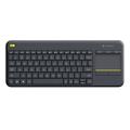 TASTIERA LOGITECH WIRELESS K400 PLUS TOUCHPAD INTEGRATO BLACK