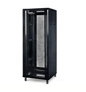 ARMADIO RACK A PAVIMENTO 22U 60X60X110CM 2VEN 4RUOTE 4MON NERO