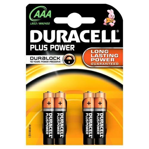 DURACELL BLISTER 4 BATTERIE MINI STILO PLUS POWER AAA