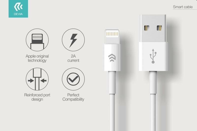 DEVIA CAVO SMART DA LIGHTNING APPLE 2MT BIANCO